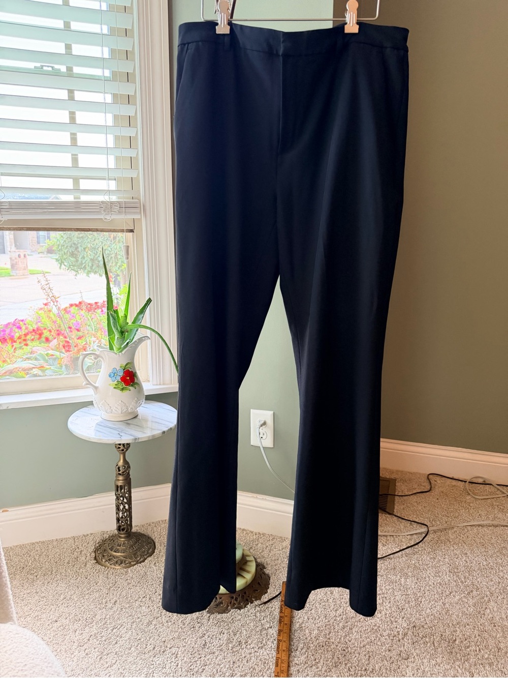 GT-0088 Banana Republic HR Bootcut 365 Sculpted Stretch Black Pants Size 12